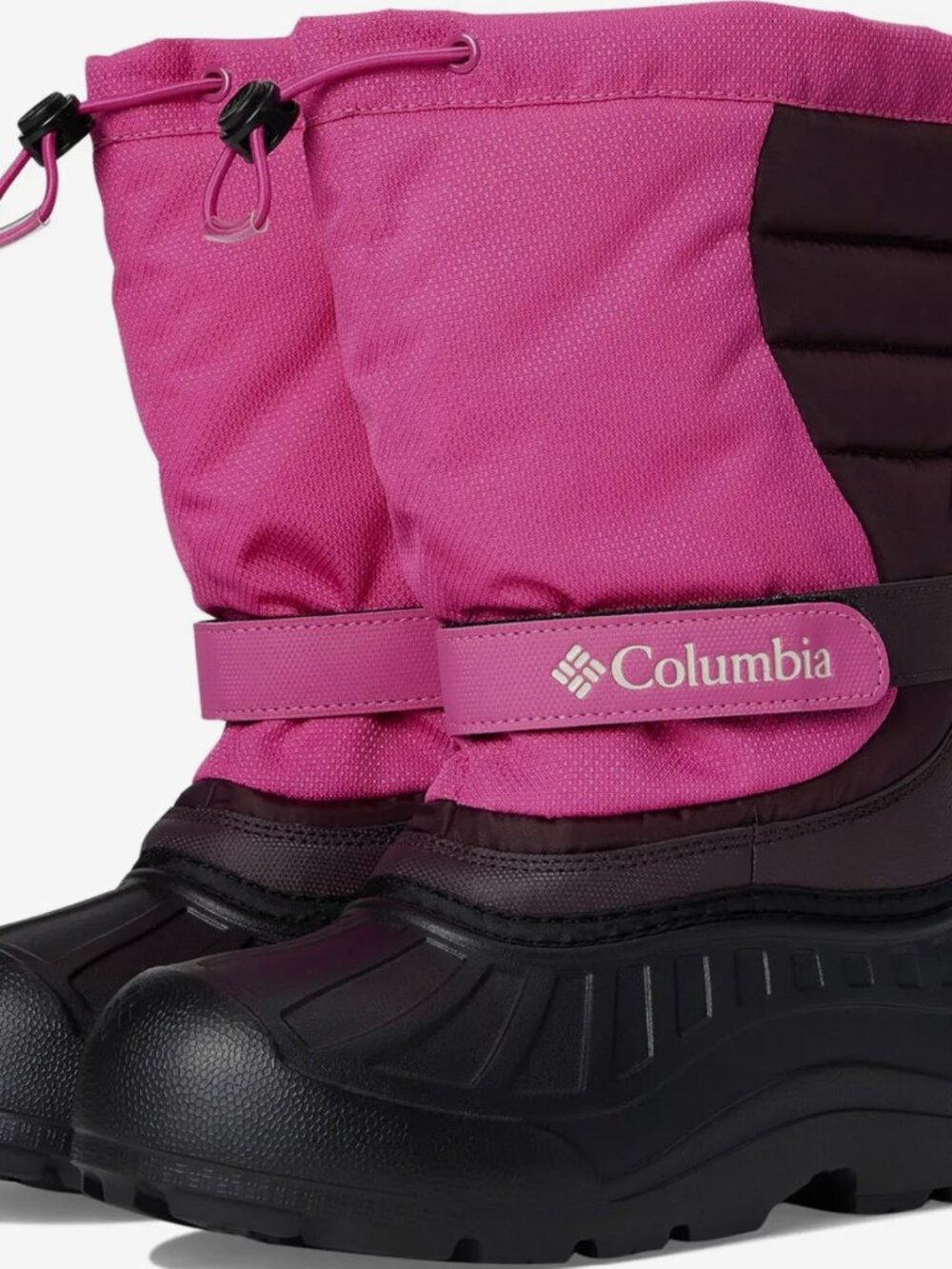 Columbia Girls Powderbug Dual Pink & Brown Snow Ski Snowboard Boot Size 6